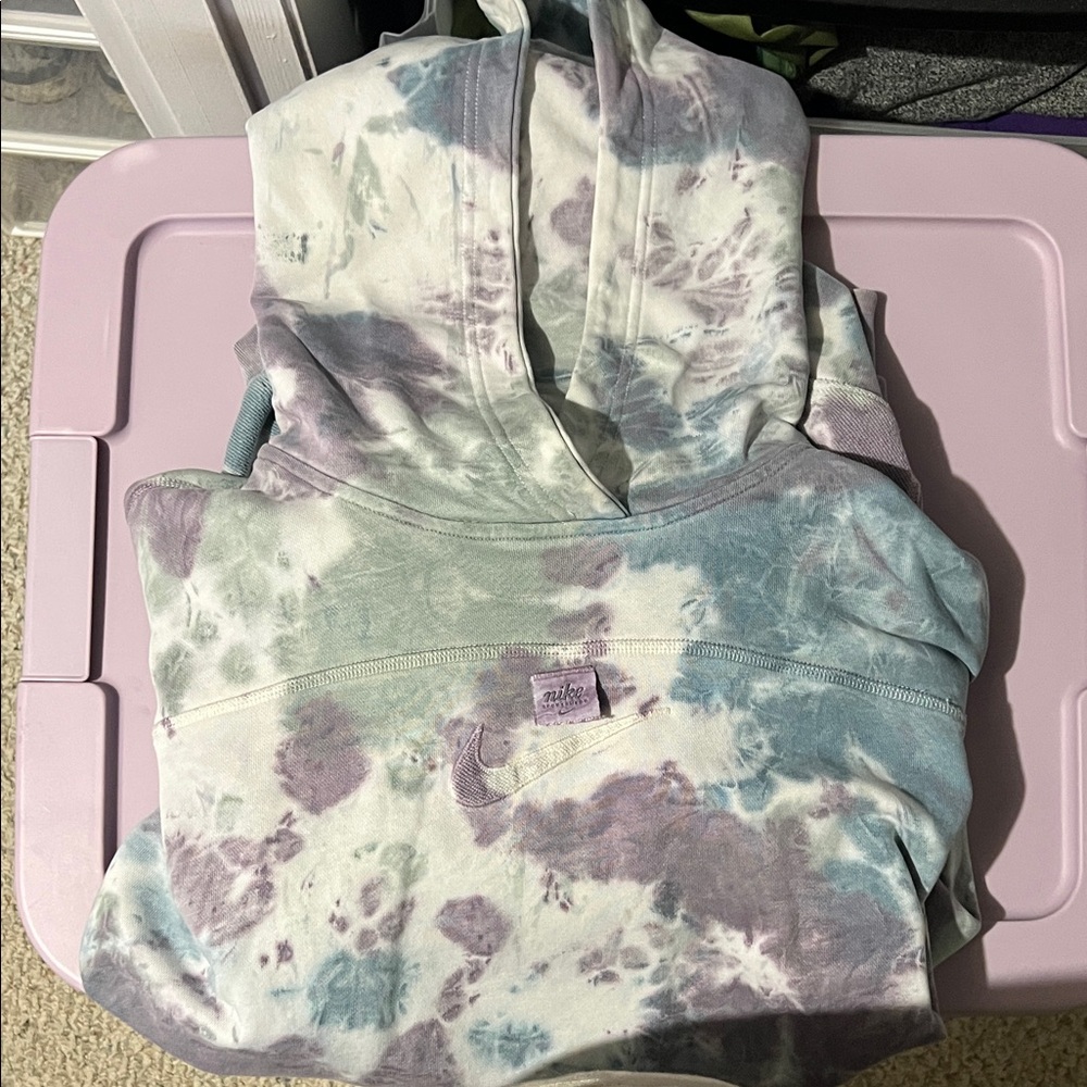 Nike Tie-Dye Hoodie - Purple and Blue